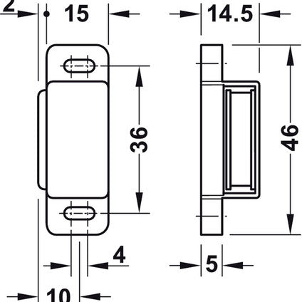 MAGNETIC SNAPPER 2 PCS. HAEFELE