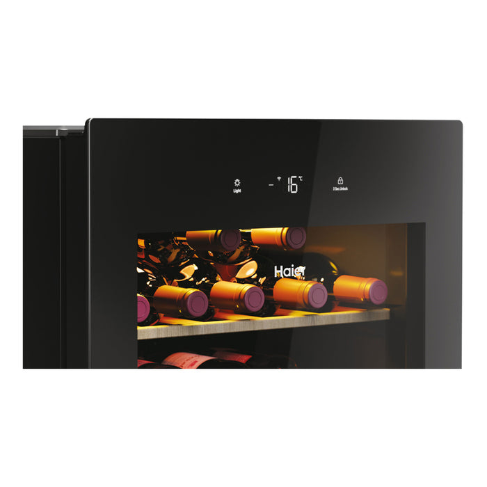 Haier Wine Bank 50 Serie 3 HWS34GGH1 Compressor wine cooler Freestanding Black 34 bottle(s)