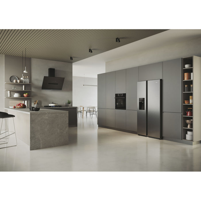 Haier SBS 90 Serie 5 HSR5918DIMP Free-standing double-sided fridge-freezer combination 511 l D Platinum, stainless steel