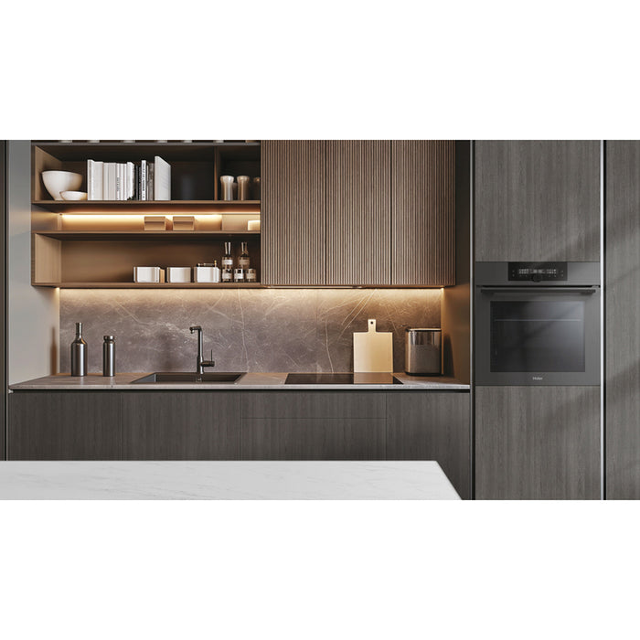 Built-in oven HAIER HOQ-F6QAN3DG/EE 72 L, A++, CATALYTIC PANELS, TELESCOPIC SYSTEM, SOFT CLOSE