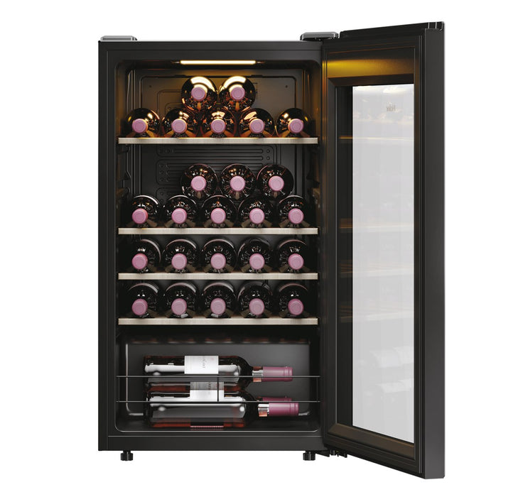 Haier Wine Bank 50 Serie 3 HWS34GGH1 Compressor wine cooler Freestanding Black 34 bottle(s)