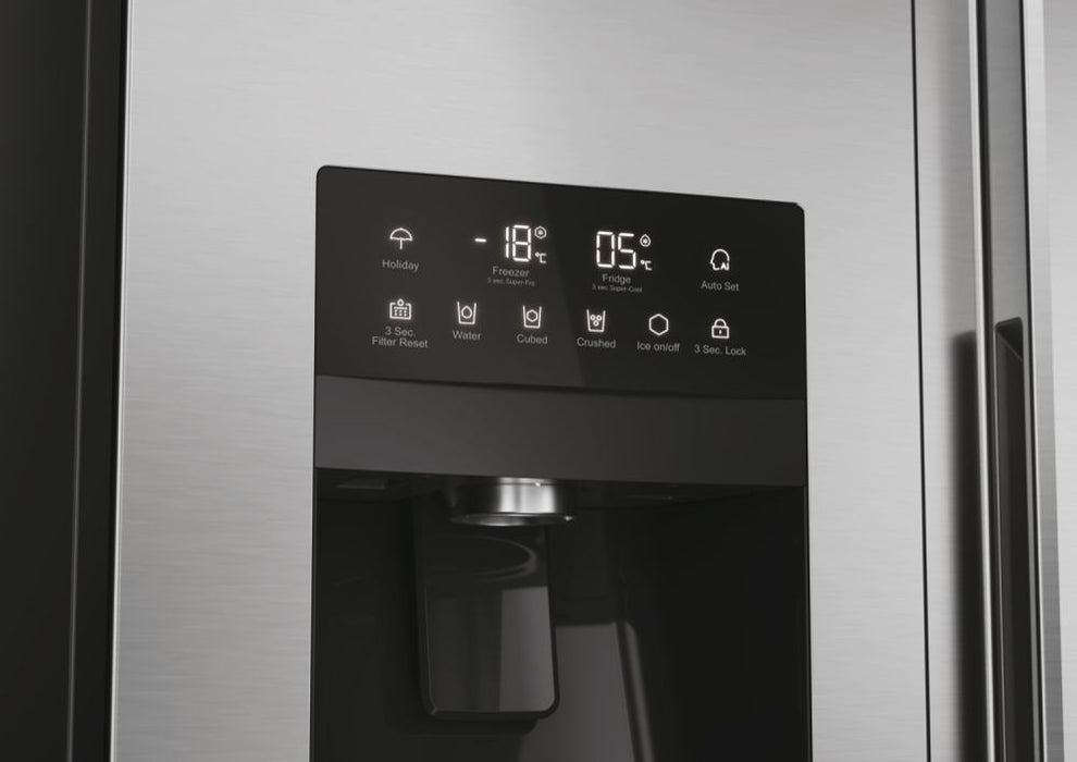Haier SBS 90 Serie 5 HSR5918DIMP Free-standing double-sided fridge-freezer combination 511 l D Platinum, stainless steel