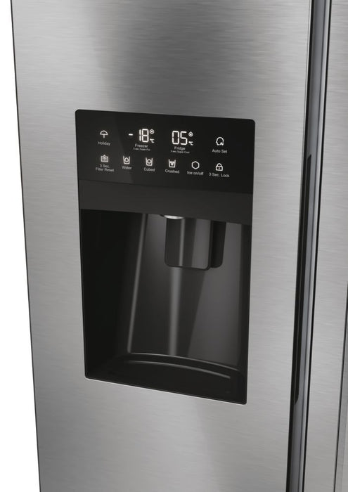 Haier SBS 90 Serie 5 HSR5918DIMP Free-standing double-sided fridge-freezer combination 511 l D Platinum, stainless steel