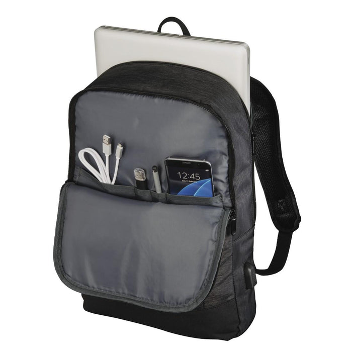 HAMA Manchester laptop backpack Up to 40 cm (15.6’’) USB port Black 216489 - Чанти за лаптопи<<<Лаптопи таблети и
