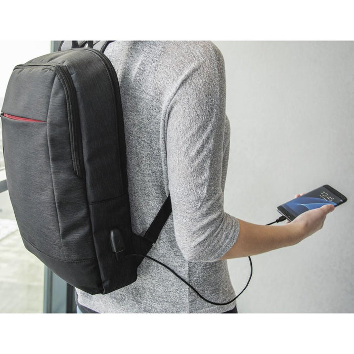 HAMA Manchester laptop backpack Up to 40 cm (15.6’’) USB port Black 216489 - Чанти за лаптопи<<<Лаптопи таблети и