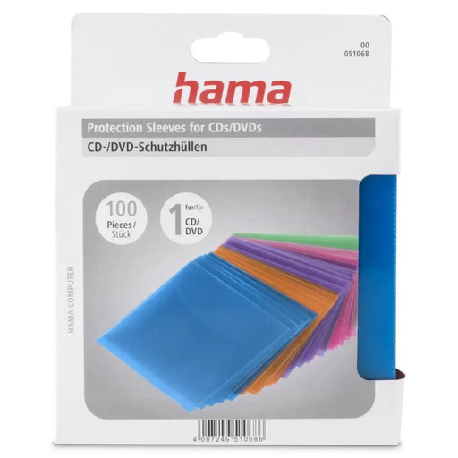 HAMA Protective envelopes for CD/DVD 100 pcs. colored - Класьори за CD DVD<<<Офис продукти<<<ValiAPI