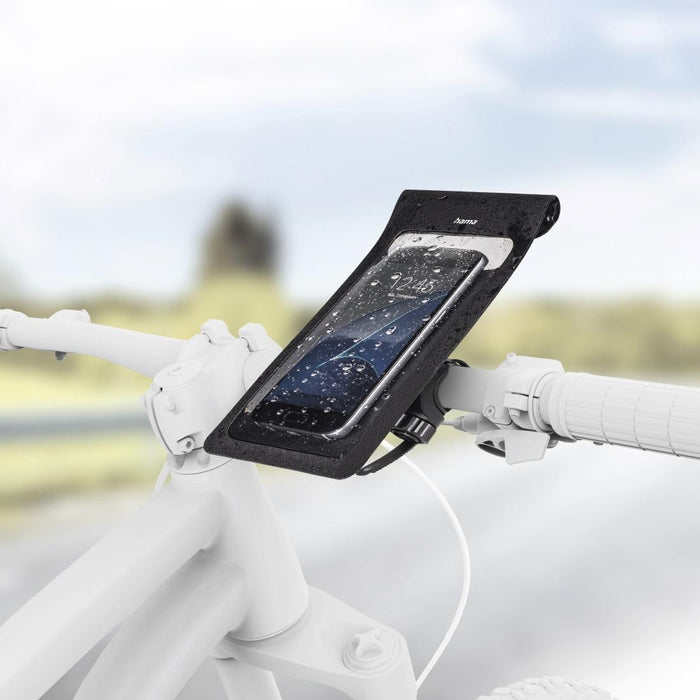HAMA Slim Bag For Bicycle Waterproof Black - Калъфи за телефони<<<Мобилни телефони и аксесоари<<<ValiAPI