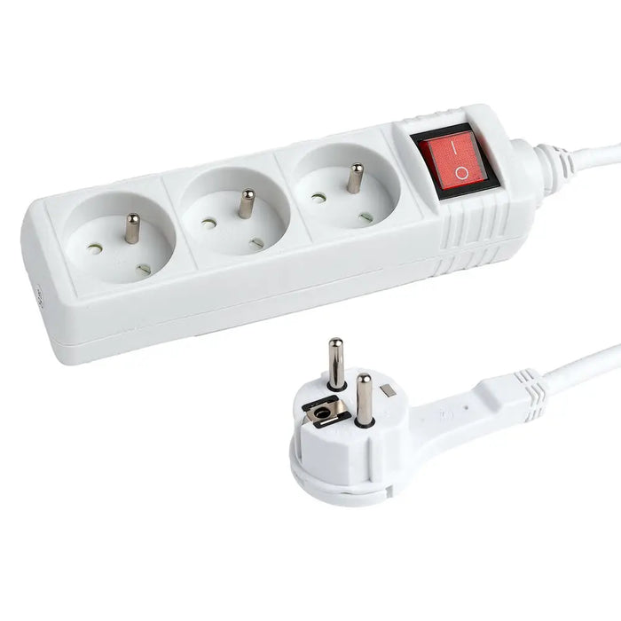 Hama Standard 3-socket power strip 1.5m - white - Cables and tapes<<<HurtelXML