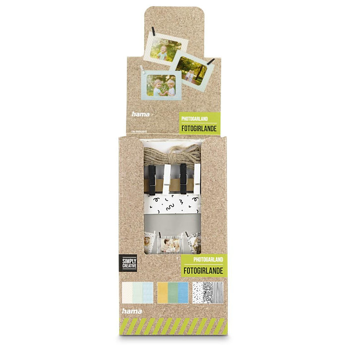 HAMA Photo Garland "Mix" with rope and clips, assorted