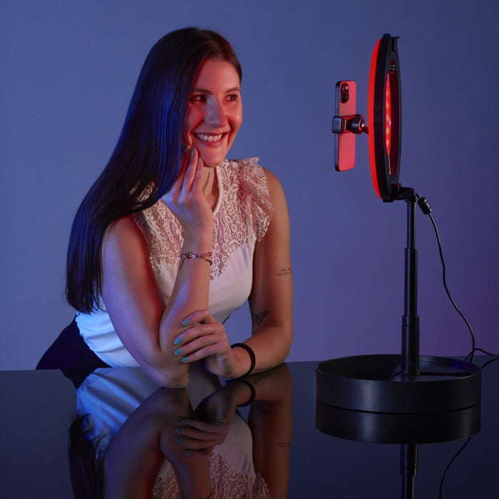 Hama LED Lamp with Tripod "SpotLight FoldUp RGB 102" LED-RGB, Smartphone Kit, Foldable