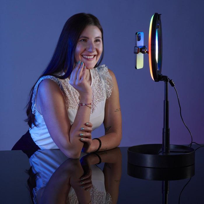 Hama LED Lamp with Tripod "SpotLight FoldUp RGB 102" LED-RGB, Smartphone Kit, Foldable