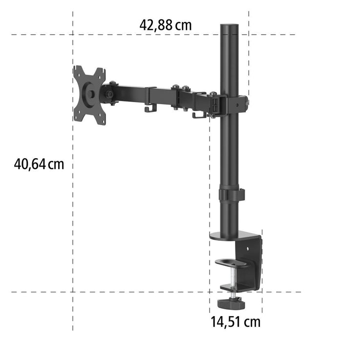 HAMA Desk Monitor Stand Adjustable, 13" - 32", 10 kg, Swivel/Tilt, Black