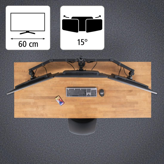 HAMA monitor stand, 3 monitors, 13" - 27", 118495