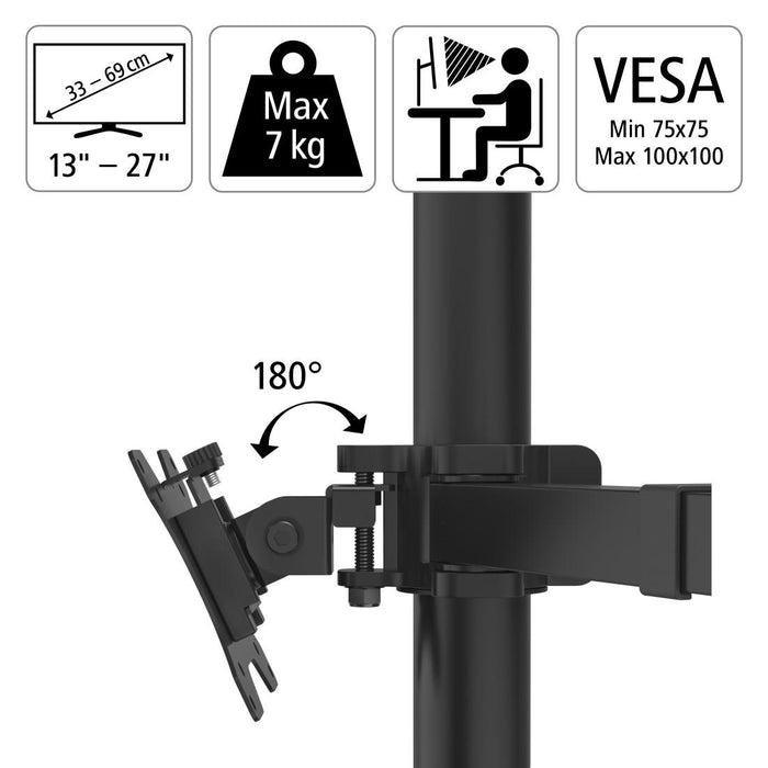 HAMA monitor stand, 3 monitors, 13" - 27", 118495