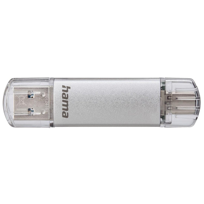 USB memory stick HAMA Type USB-C/USB-A 3.0 Laeta, 32GB, 40 MB/s, silver