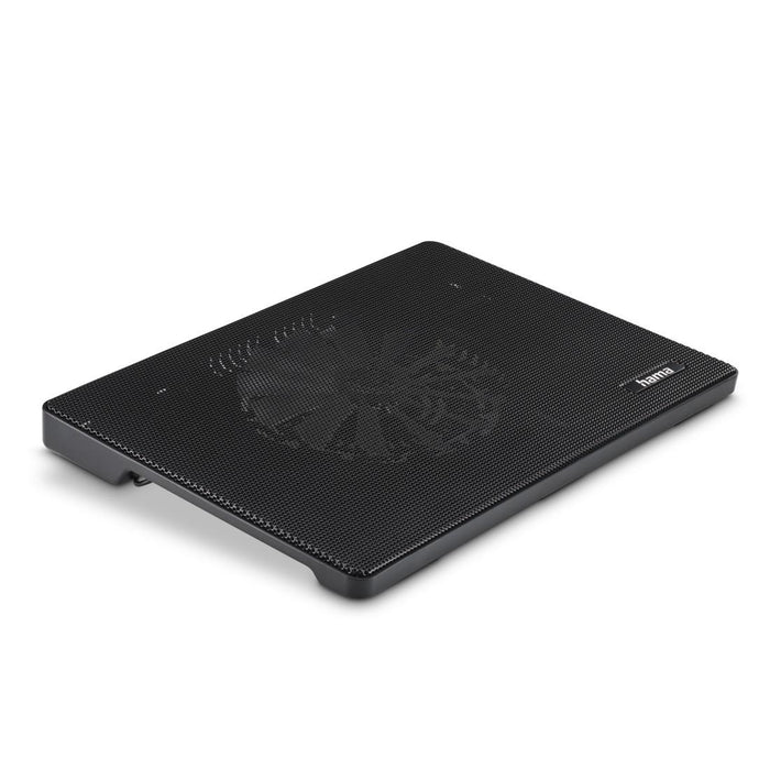 HAMA Laptop Cooling Stand "Slim", Ultra-flat, Quiet, Lightweight, Up to 40cm (15.6"), Black