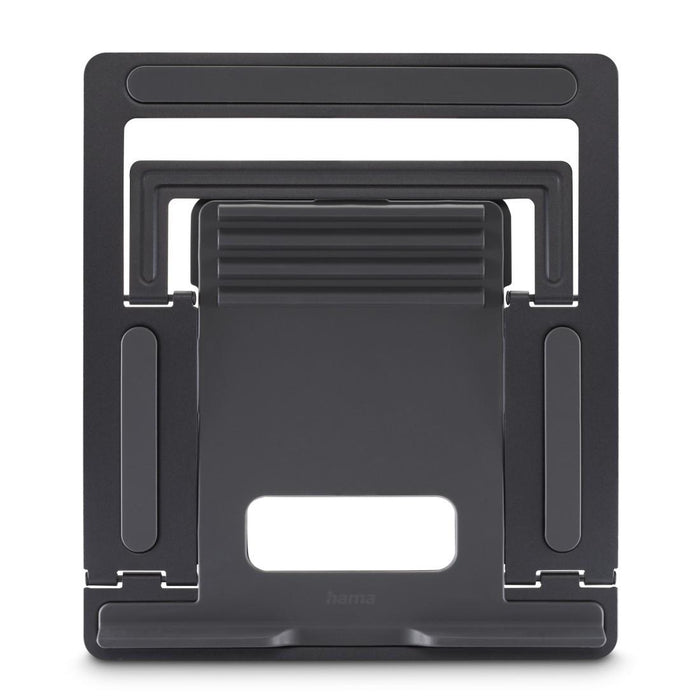 HAMA Laptop stand "Metal", 4-position tilt, foldable, up to 40 cm (15.6"), gray