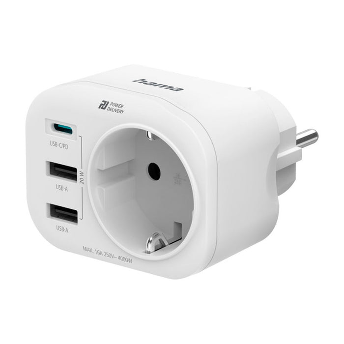 ADAPTER SHUKO 1XUSB-C 2XUSB-A HAMA HAMA 223342