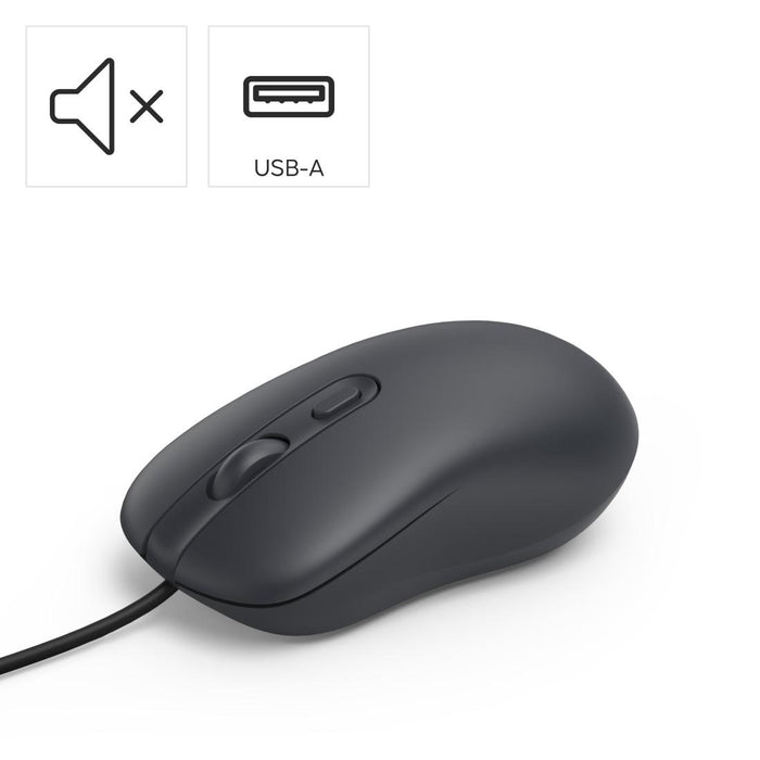 Optical mouse HAMA CM-200, 4 button, silent, with cable, black