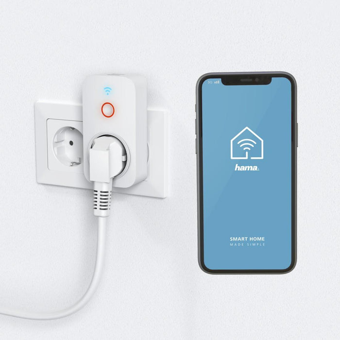 HAMA Smart WiFi socket, 2 USB ports, 2300 W, 10 A, HAMA-176612