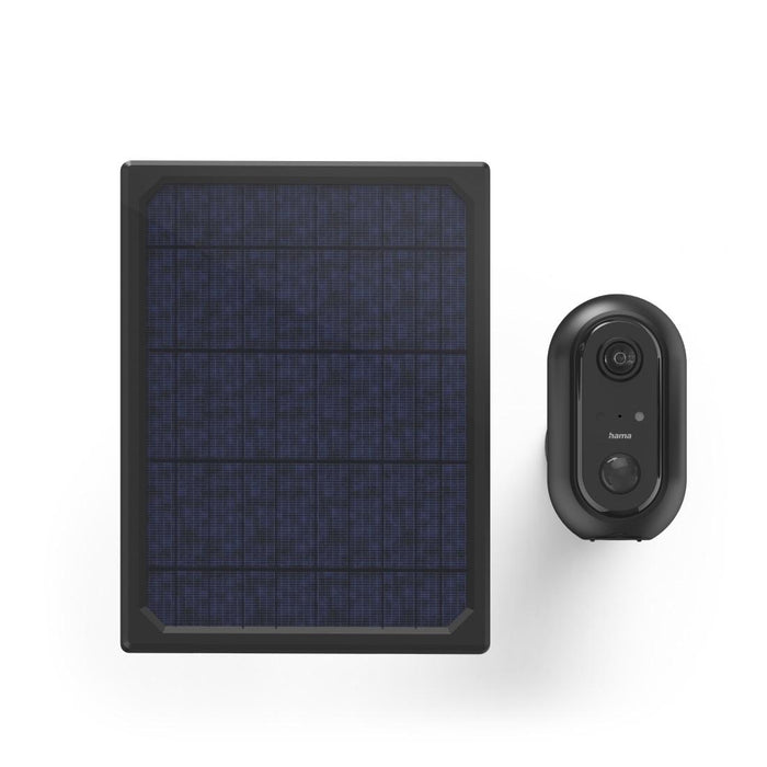 Hama WiFi Outdoor Camera, With Solar Panel, Batteries, Motion Detector, 1080p