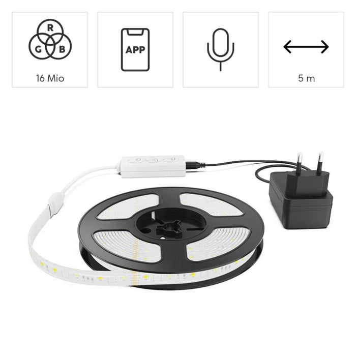 HAMA LED strip, RGBW, WLAN, dimmable, 176633