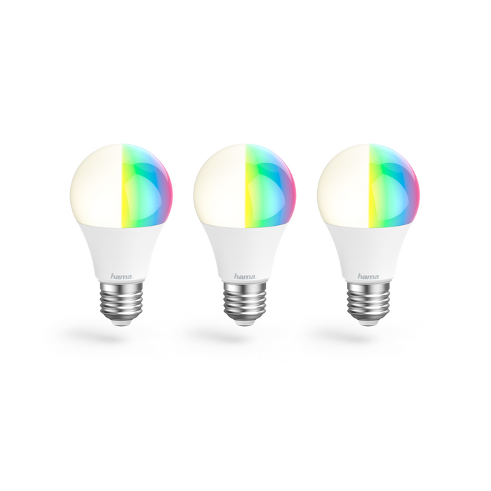 Set of dimmable smart bulbs HAMA, WLAN, E27, 3 pcs, 176635