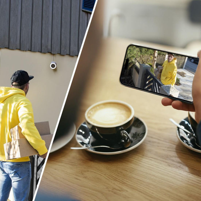 HAMA Wi-Fi Outdoor Surveillance Camera with Light and Motion Detector, 2688 x 1520p, 4MP