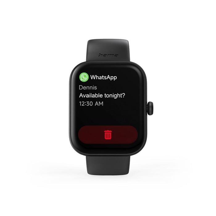 HAMA Smart Watch "5000", Phone Function, Sleep Analysis, Waterproof, 1.65", 178614