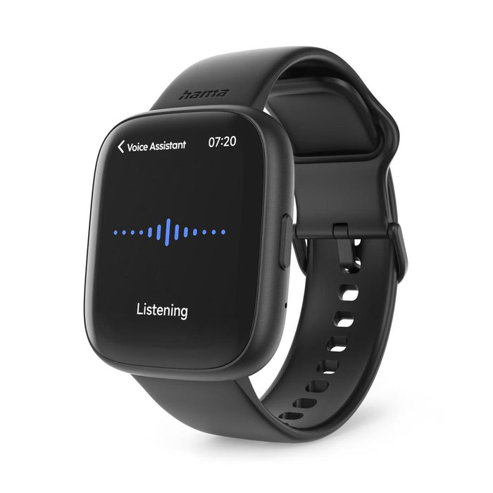 HAMA Smartwatch "4000", call function, sleep analysis, waterproof, 46 mm, black