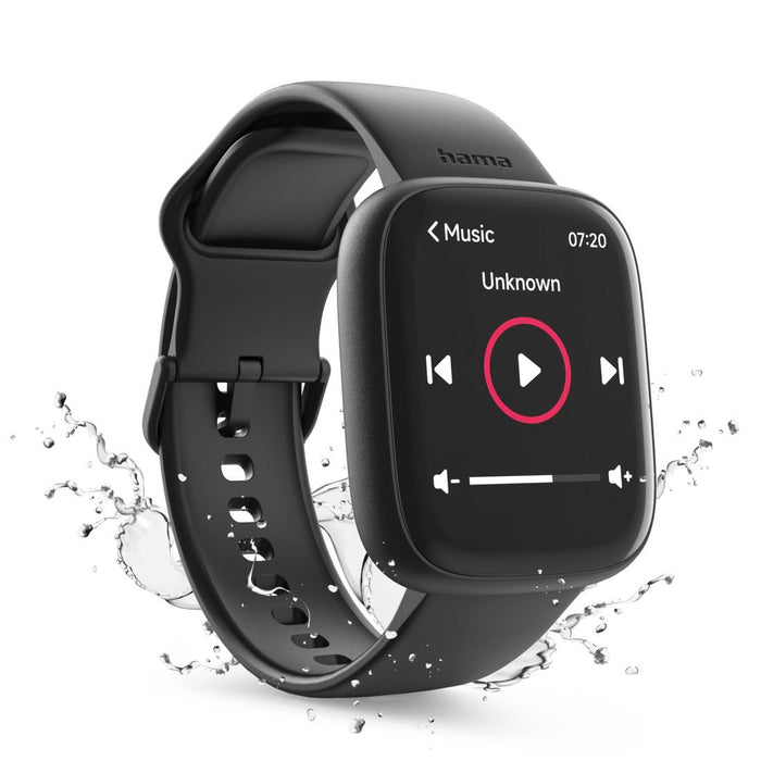 HAMA Smartwatch "4000", call function, sleep analysis, waterproof, 46 mm, black