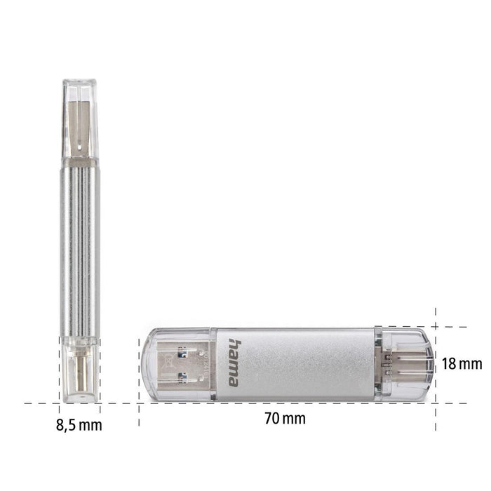 HAMA Flash memory "C-Laeta" Type USB-C/USB 3.0, 256 GB, 70MB/s