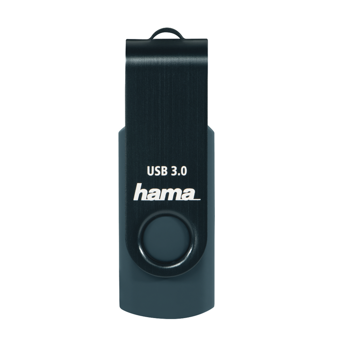 USB memory stick HAMA Rotate, 128GB, USB 3.0 90 MB/s, Petrol blue