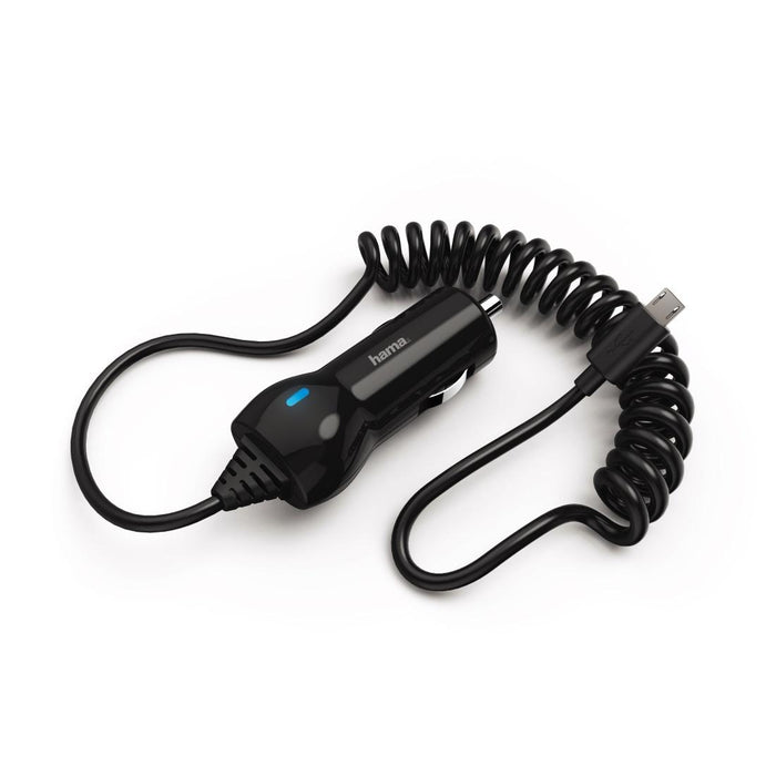 HAMA car charger, 10-24V, Micro USB, 1.2 A, Black