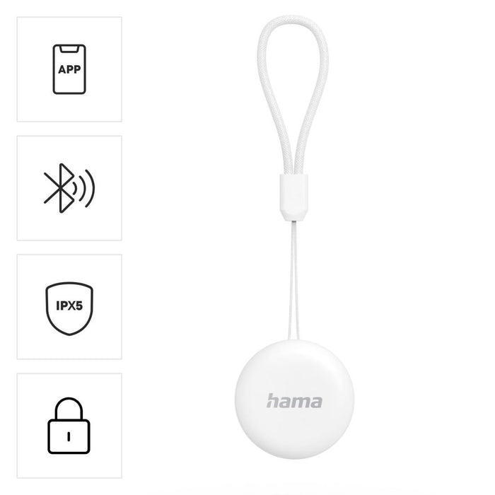 HAMA Tracker for Android "Find My Device", with app, Bluetooth, white