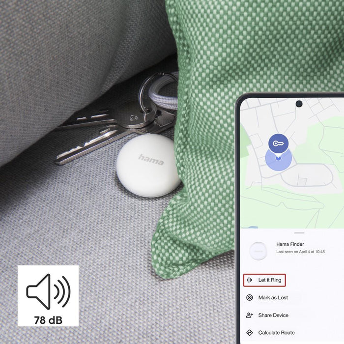 HAMA Tracker for Android "Find My Device", with app, Bluetooth, white