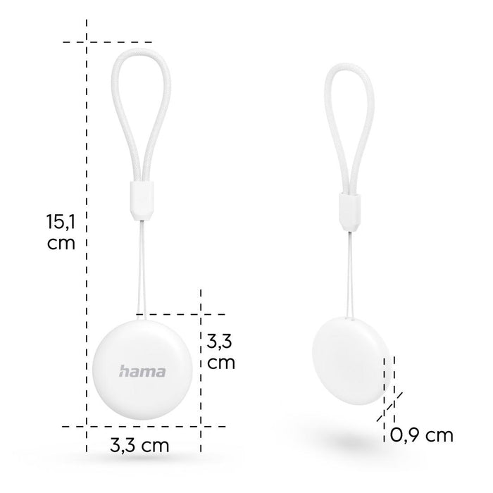 HAMA Tracker for Android "Find My Device", with app, Bluetooth, white