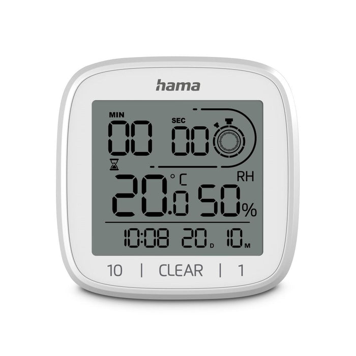 HAMA Digital bathroom clock "Cyprus", with suction cup for hanging, white