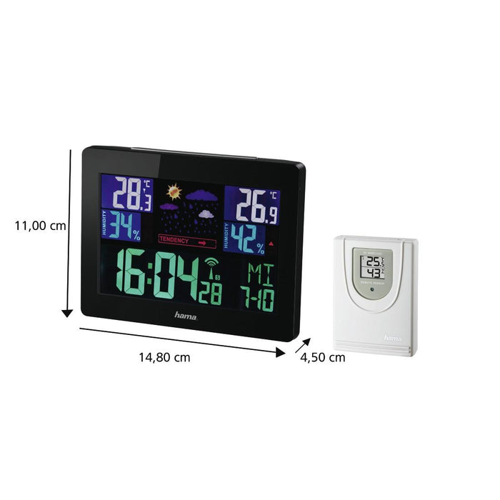 Electronic weather station HAMA Color EWS-1400, Black