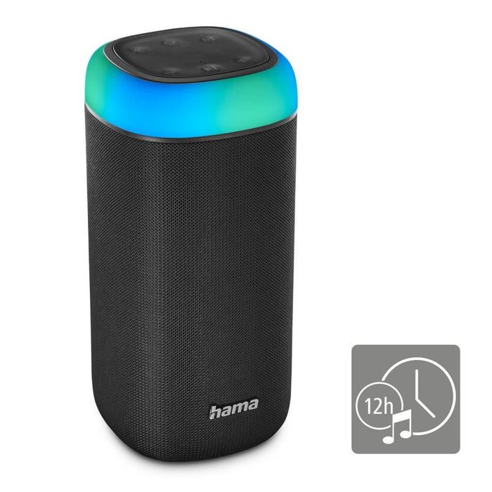 Bluetooth speaker HAMA Shine 2.0, 30W, LED, Water protection, Black, 188228