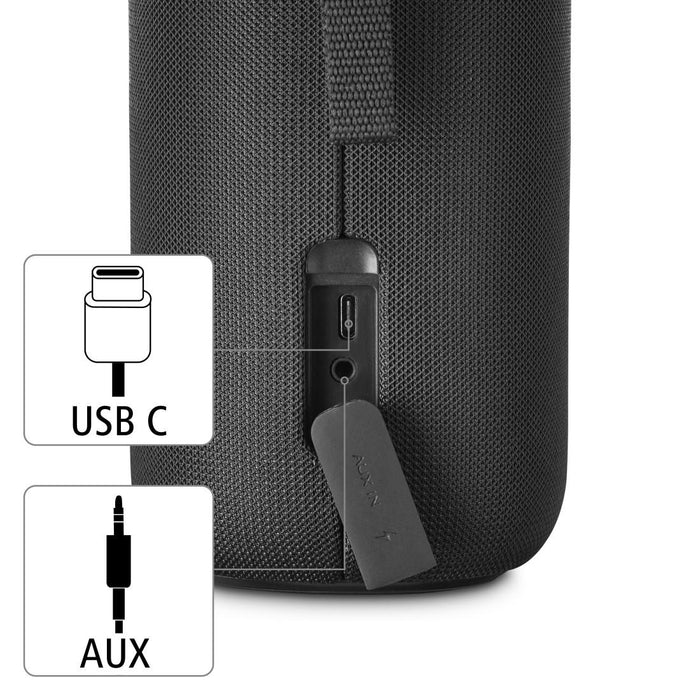 Bluetooth speaker HAMA Shine 2.0, 30W, LED, Water protection, Black, 188228