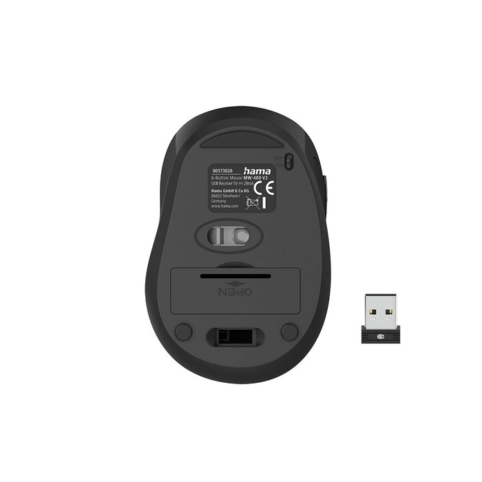 Hama MW-400 V2 Wireless Mouse for Laptop - Black