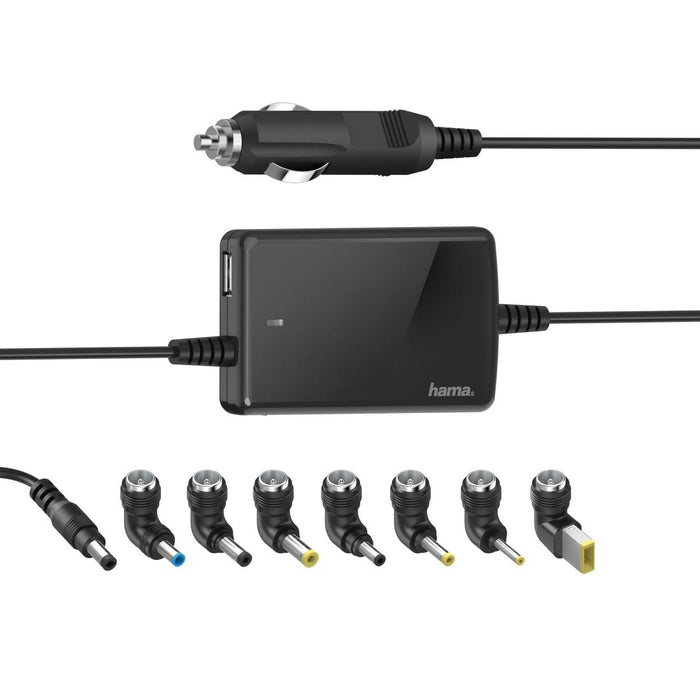 Universal laptop charger HAMA, for car, input 12-15 V, output 15-19 V/70W, 200008