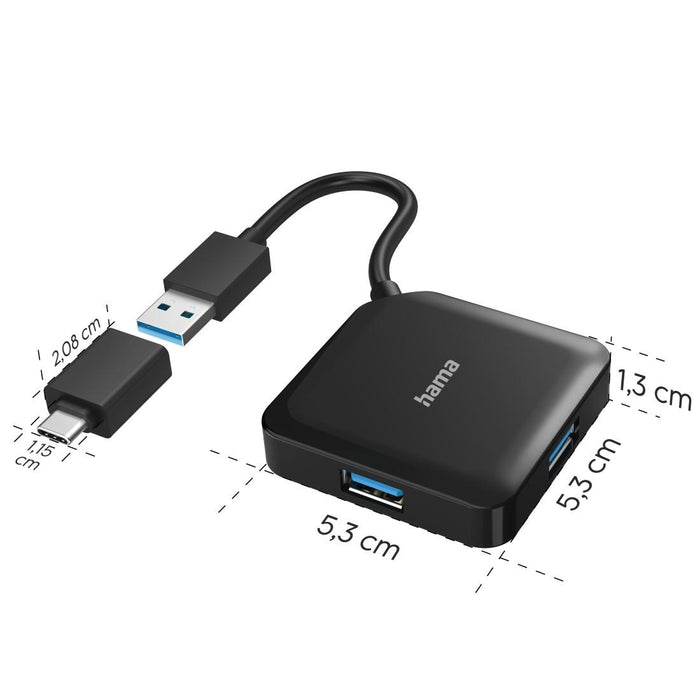 USB-A hub, 4-port, HAMA-200116