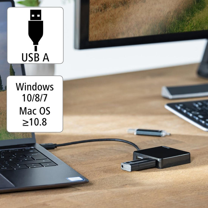 USB hub, 4 ports, HAMA-200121