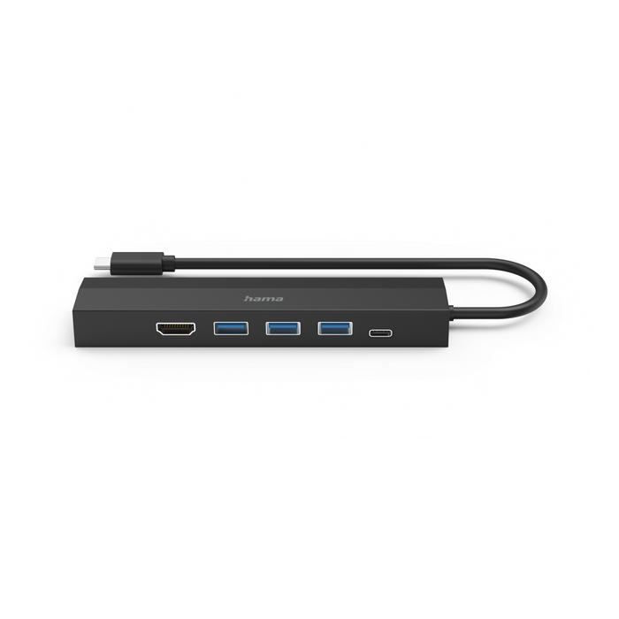 USB-C hub HAMA, multiport, 6 ports, 3 x USB-A, USB-C, HDMI, LAN/Ethernet