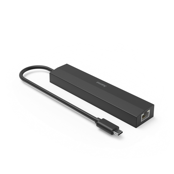 USB-C hub HAMA, multiport, 6 ports, 3 x USB-A, USB-C, HDMI, LAN/Ethernet