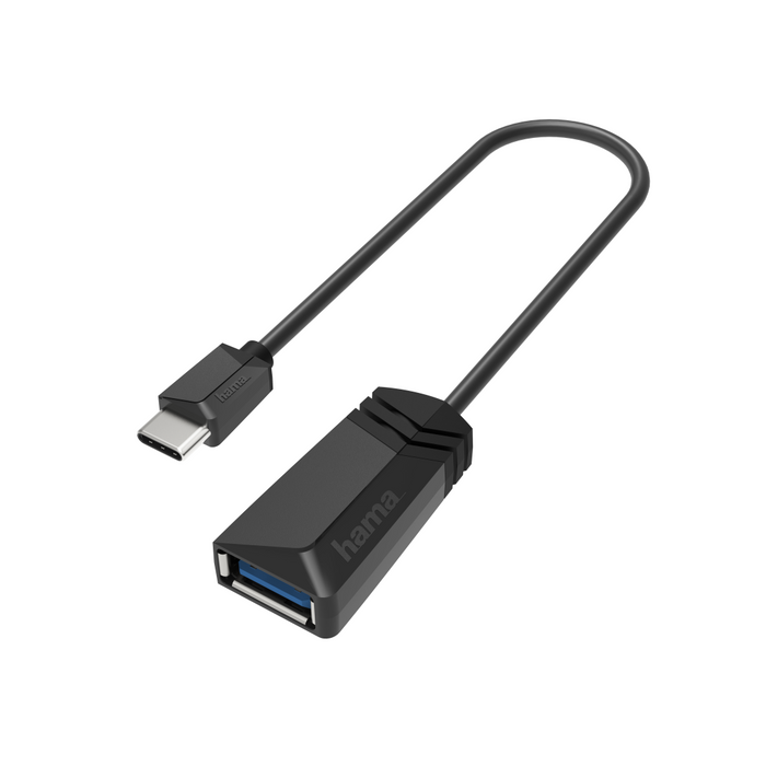 Adapter HAMA USB-C male - USB 3.2 Gen 1 A female, 5Gbit/s, 0.15 m., Black
