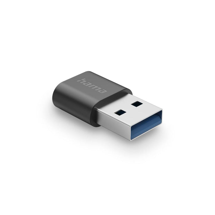 Adapter HAMA USB-A male - USB-C female, USB 3.2 Gen 2, 10 Gbit/s, Black