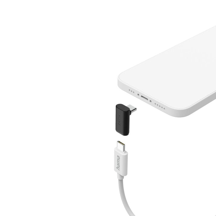 HAMA Adapter 90°C USB-C, USB 3.2 Gen2, 10 Gbit/s, 5 A, 240 W, set of 2